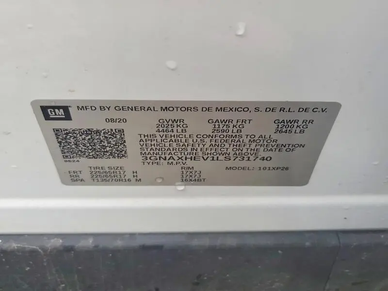 2020 CHEVROLET EQUINOX LS  