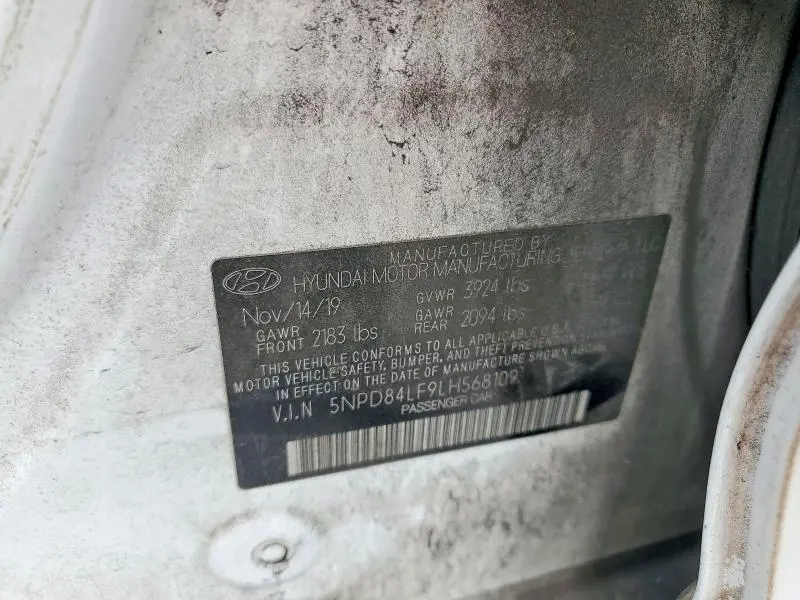 2020 HYUNDAI ELANTRA SEL  