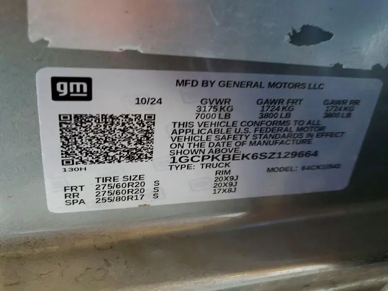 2025 CHEVROLET SILVERADO K1500 CUSTOM  