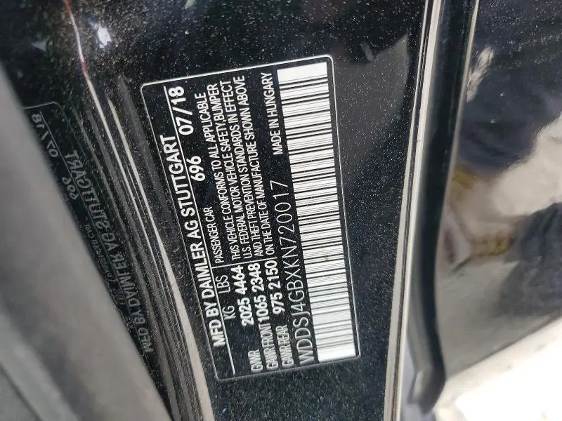 2019 MERCEDES-BENZ CLA 250 4MATIC  