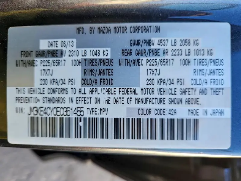 2014 MAZDA CX-5 TOURING  