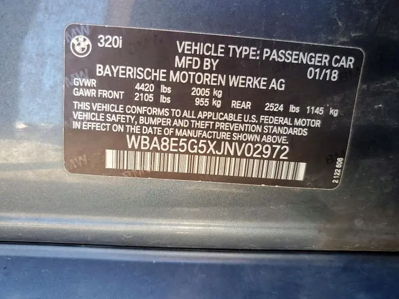 2018 BMW 320 XI  