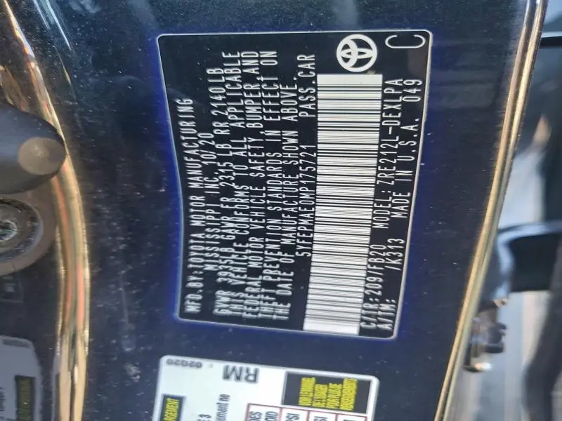 2021 TOYOTA COROLLA LE  