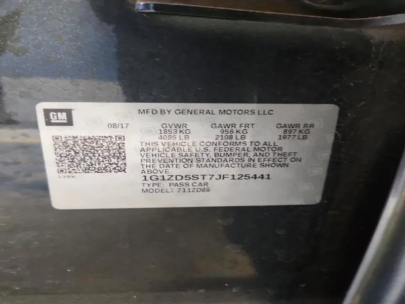 2018 CHEVROLET MALIBU LT  