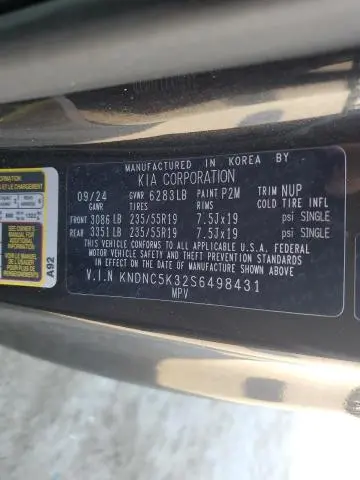 2025 KIA CARNIVAL EX  