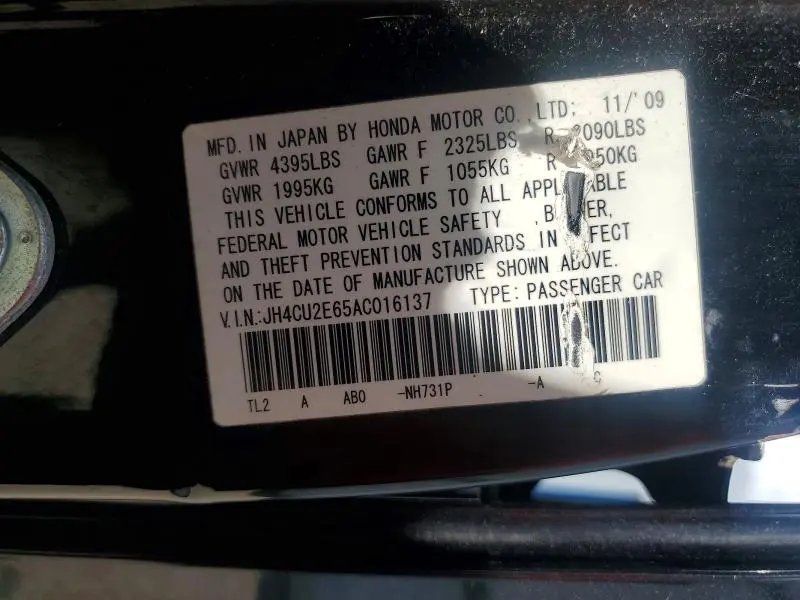 2010 ACURA TSX   