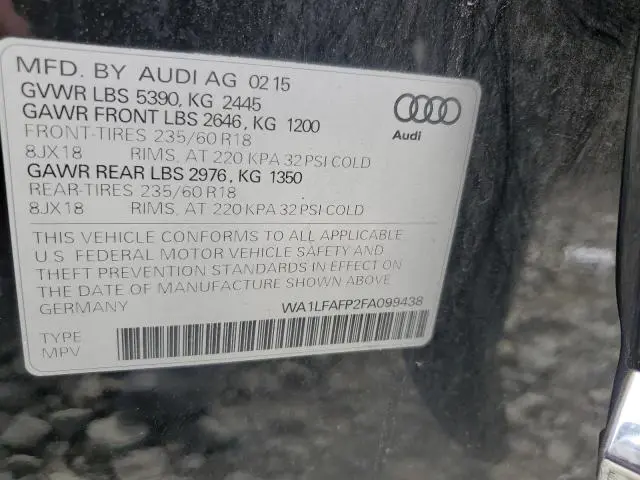 2015 AUDI Q5 PREMIUM PLUS