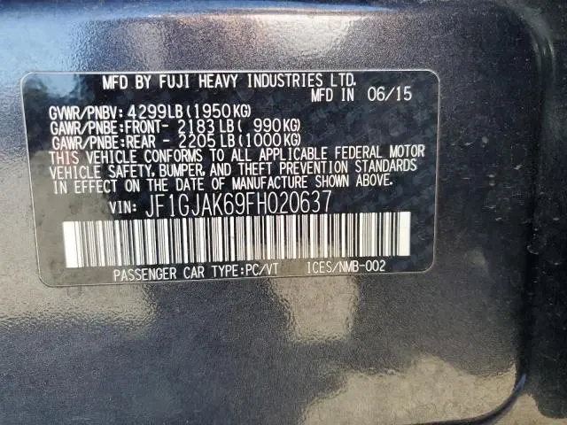 2015 SUBARU IMPREZA PREMIUM PLUS  