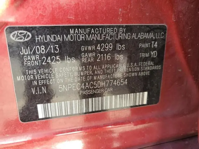 2013 HYUNDAI SONATA   