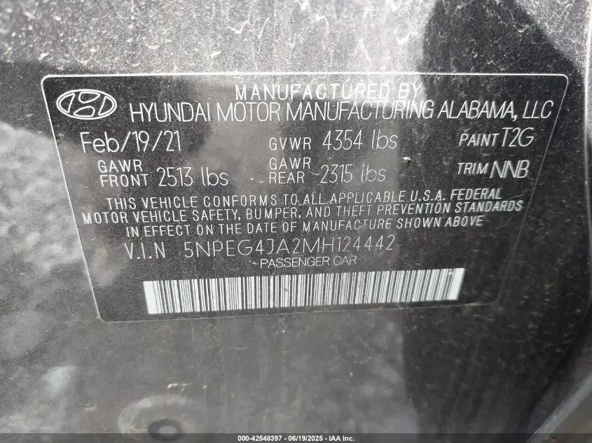 2021 HYUNDAI SONATA SE