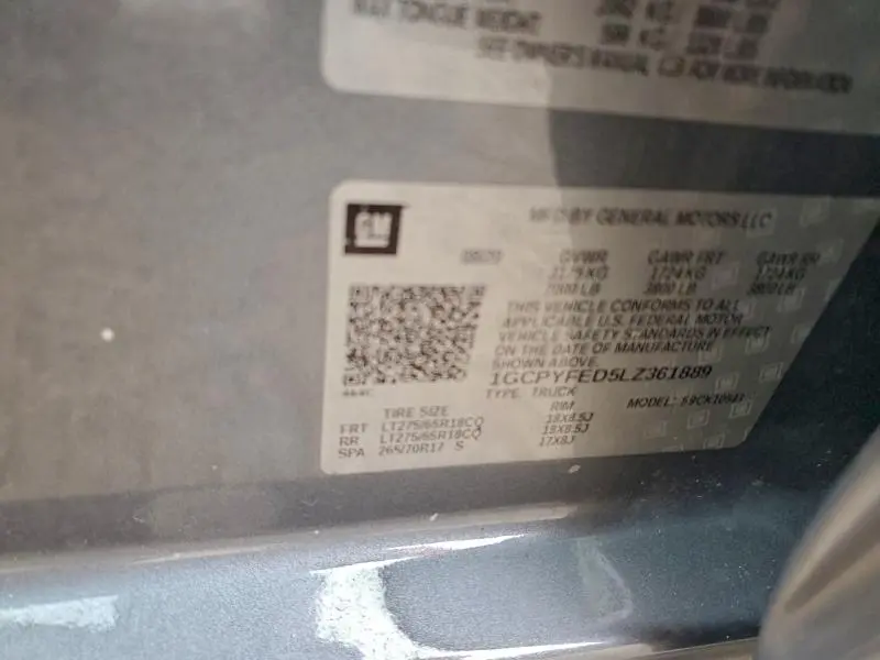 2020 CHEVROLET SILVERADO K1500 LT TRAIL BOSS  