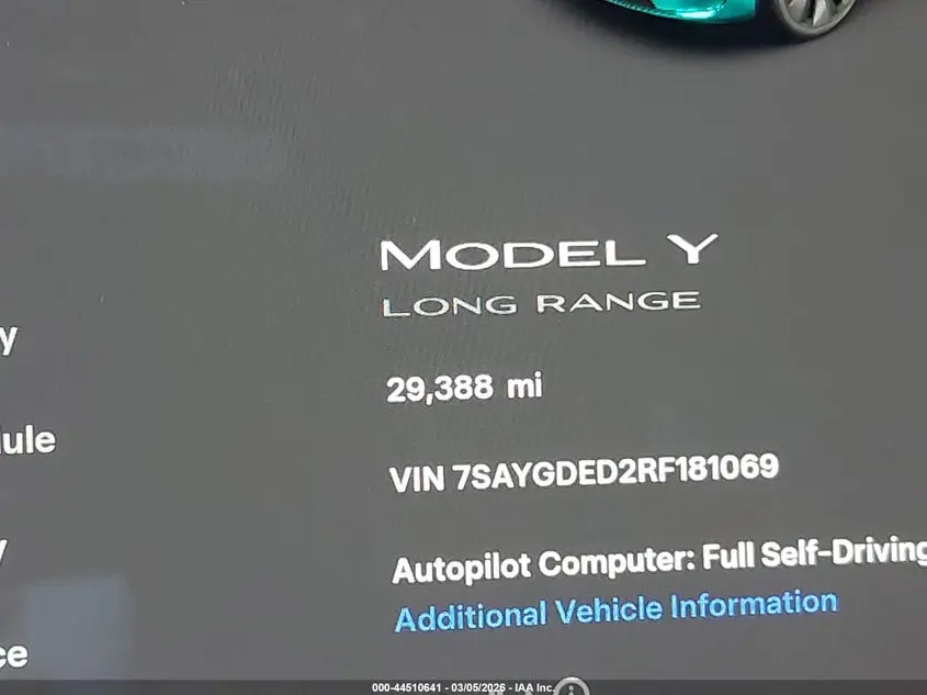2024 TESLA MODEL Y LONG RANGE SINGLE MOTOR REAR-WHEEL DRIVE/RWD