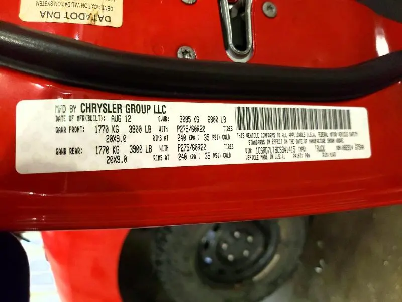 2012 DODGE RAM 1500 SLT  