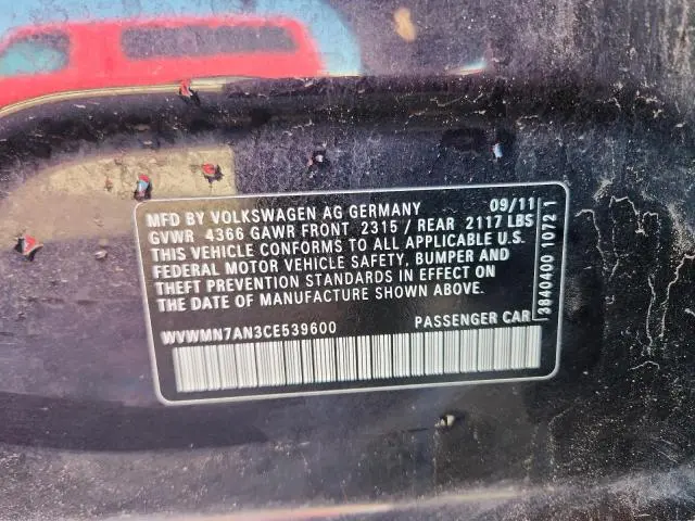 2012 VOLKSWAGEN CC SPORT  