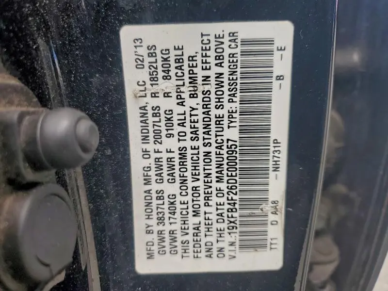 2013 HONDA CIVIC HYBRID  