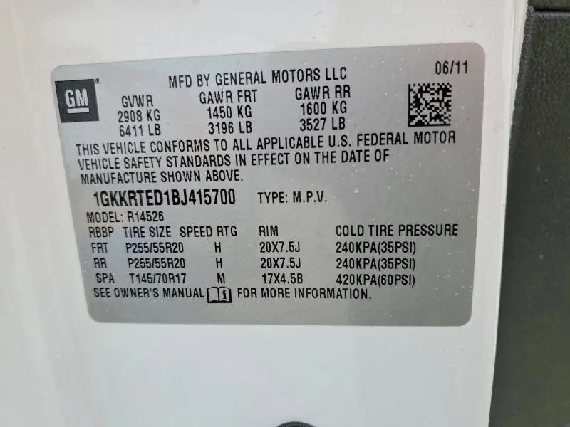 2011 GMC ACADIA DENALI  