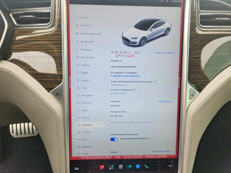 2014 TESLA MODEL S   