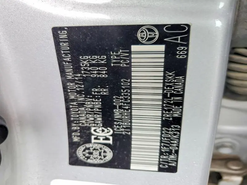 2015 TOYOTA COROLLA L  