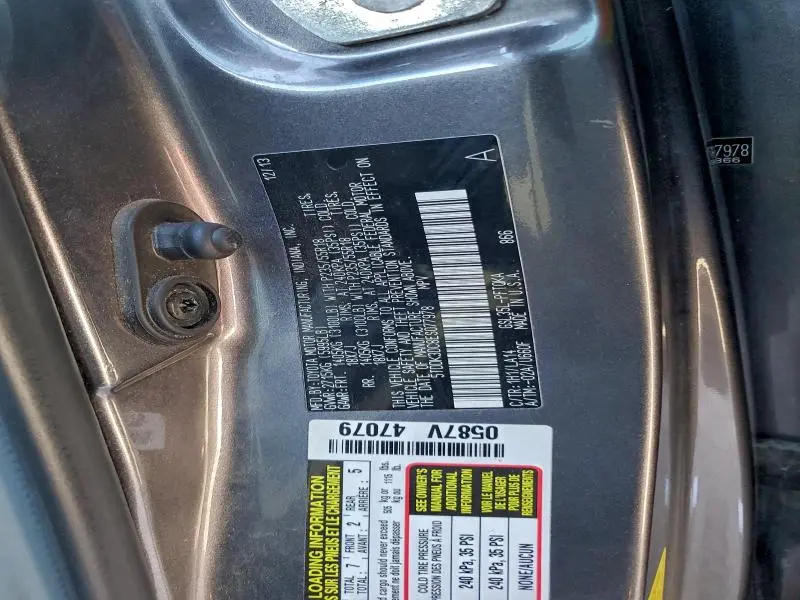 2014 TOYOTA SIENNA XLE  