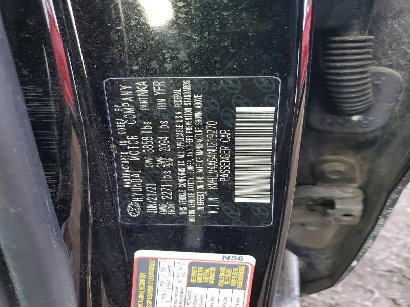 2022 HYUNDAI ELANTRA SEL  