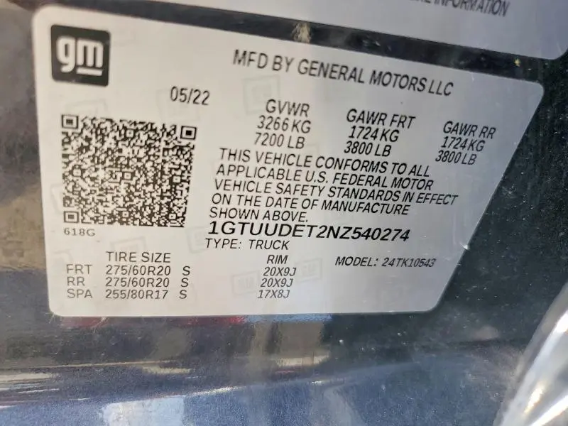 2022 GMC SIERRA K1500 SLT  
