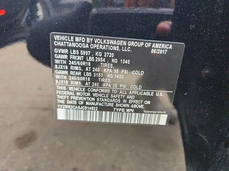 2018 VOLKSWAGEN ATLAS SEL  