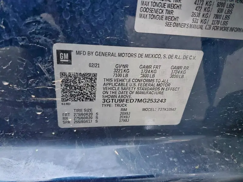 2021 GMC SIERRA K1500 DENALI  