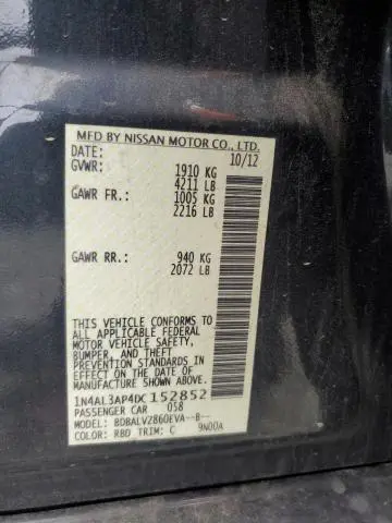 2013 NISSAN ALTIMA 2.5  