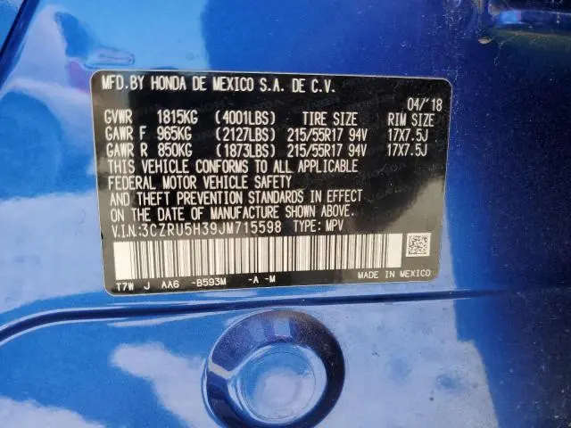 2018 HONDA HR-V LX  