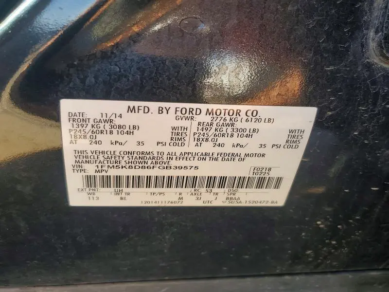2015 FORD EXPLORER XLT  