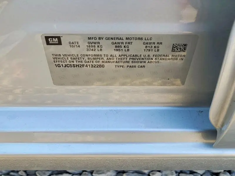 2015 CHEVROLET SONIC LT  