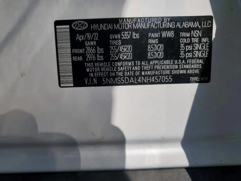 2022 HYUNDAI SANTA FE CALLIGRAPHY  