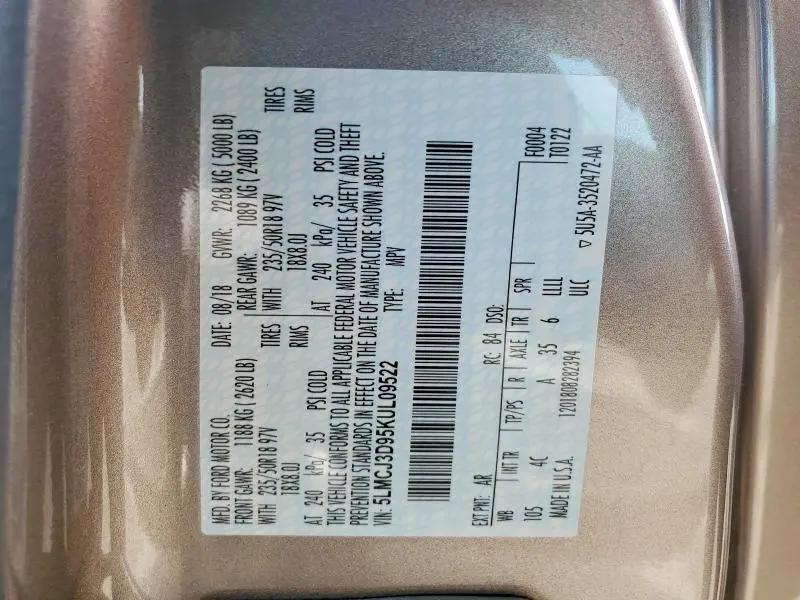 2019 LINCOLN MKC RESERVE  