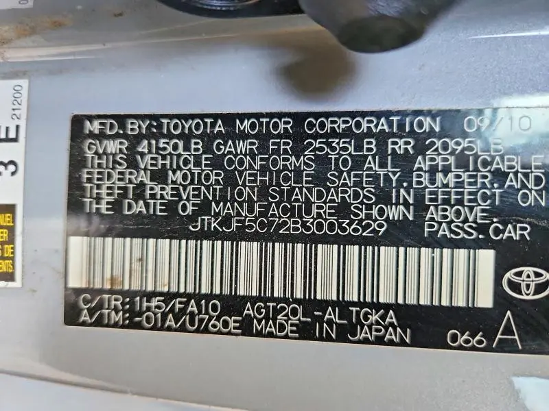 2011 TOYOTA SCION TC   