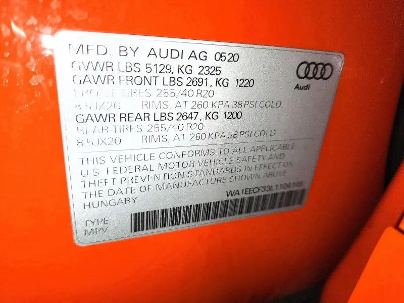 2020 AUDI Q3 PREMIUM PLUS S-LINE  