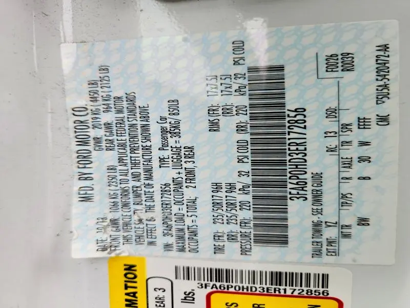 2014 FORD FUSION SE  