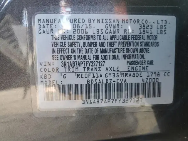 2015 NISSAN SENTRA S  