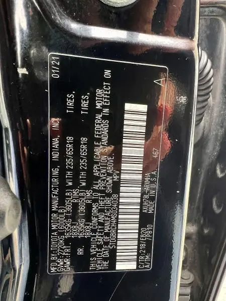 2021 TOYOTA HIGHLANDER HYBRID XLE  