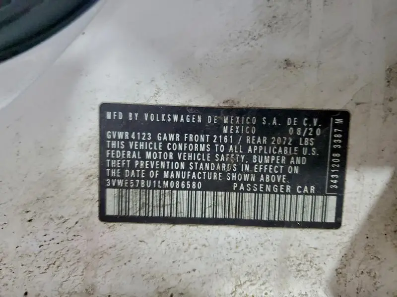 2020 VOLKSWAGEN JETTA SEL  