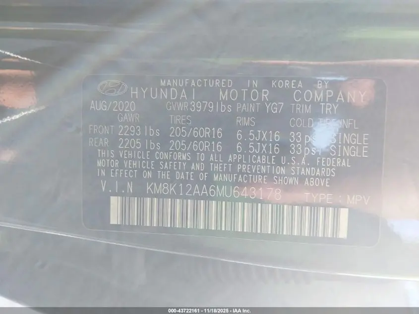 2021 HYUNDAI KONA SE