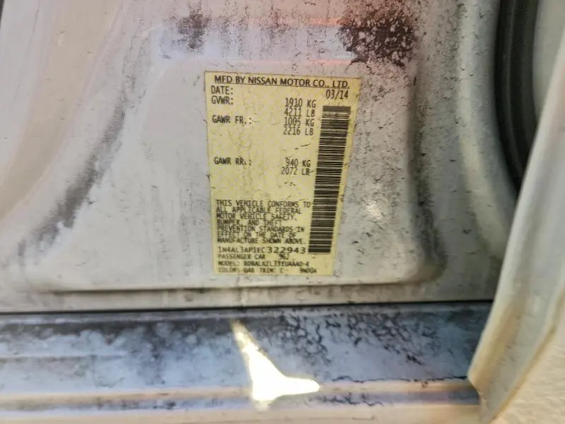 2014 NISSAN ALTIMA 2.5  