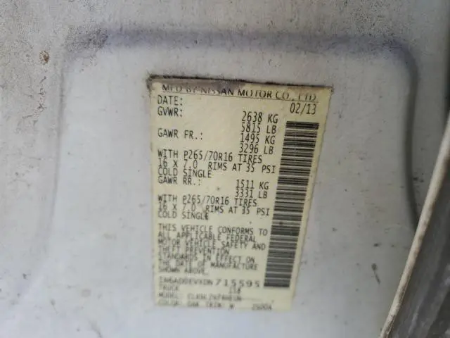 2013 NISSAN FRONTIER S  