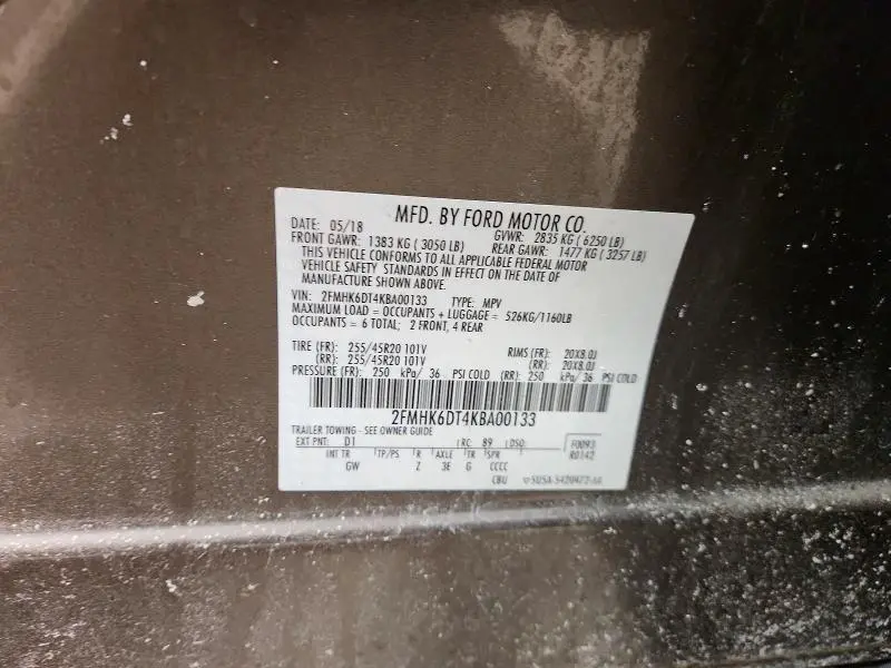 2019 FORD FLEX LIMITED  