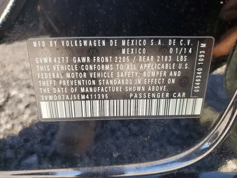 2014 VOLKSWAGEN JETTA SE  