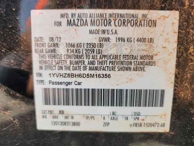 2013 MAZDA 6 SPORT  
