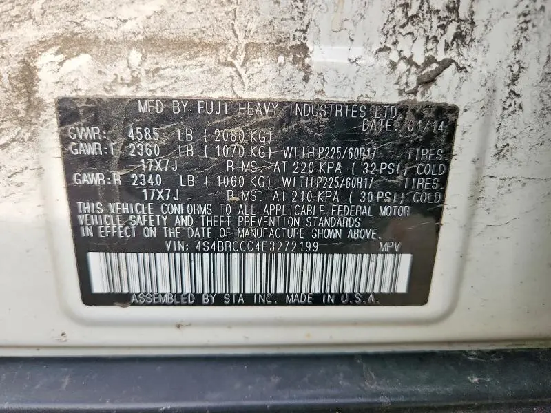 2014 SUBARU OUTBACK 2.5I PREMIUM  