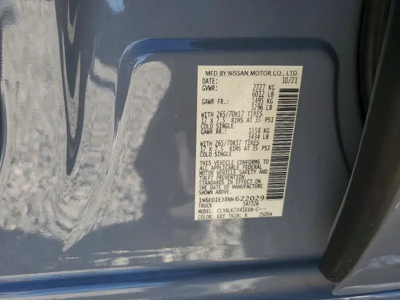 2022 NISSAN FRONTIER PRO-X  