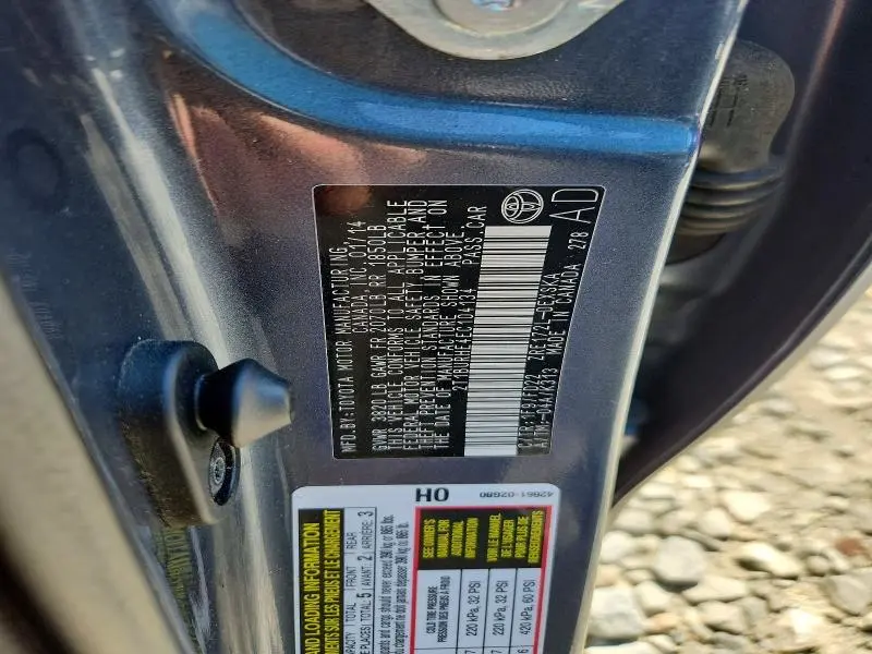 2014 TOYOTA COROLLA S PLUS  