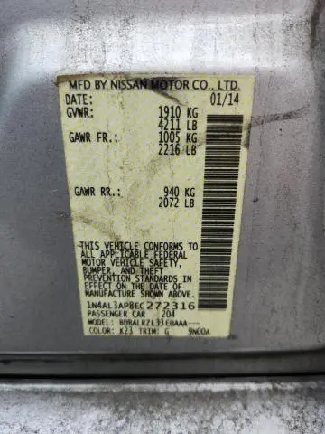 2014 NISSAN ALTIMA 2.5  