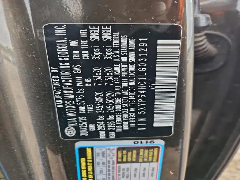 2020 KIA TELLURIDE S  